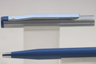 Vintage Sheaffer Trz Ballpoint Pen,  Dark Blue With Chrome Trim