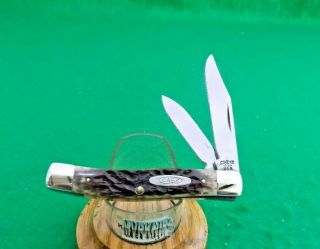 Vintage 1984 Case Xx Usa Brown Bone 2 Blade Jack Knife With Grind Blades:nr