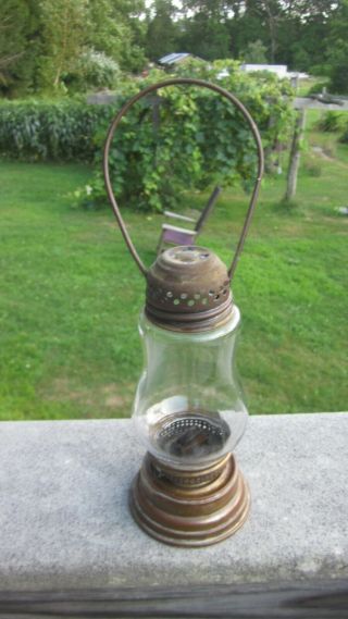 Vintage Copper Lantern (skaters Style) Almost 7 " Tall Globe Shape Wick