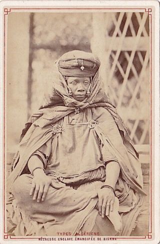 Cabinet Card Photograph Middle East Ethnographic Study Woman