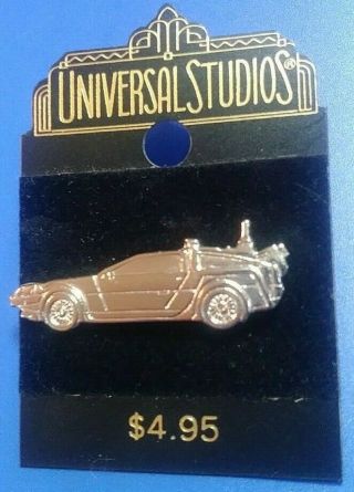 Universal Studios Back To The Future Delorean Car Collectible Pin Rare Authentic