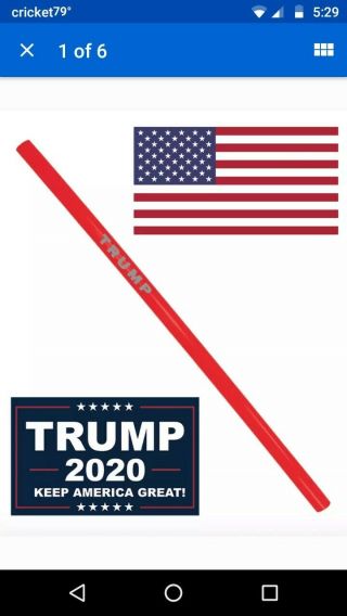 Official Trump Maga Reusable Straws - Pack Of (10) -,