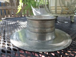 18th Century Early American Pewter Ink Well Quill Holder Inkwell Copper Ink Pot