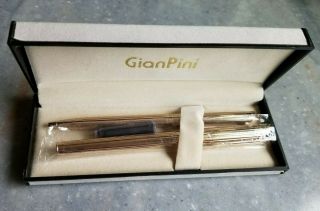 Gianpini Gold Tone Ball Point And Fountain Pen Set ?made In Germany ?new Or