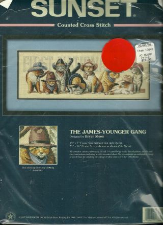 The James - Younger Gang Cross Stitch