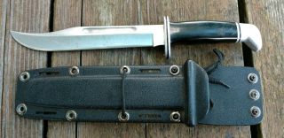 Vintage 1987 Buck U.  S.  A.  120 Fixed Blade Knife W/ (incorrect) Sheath