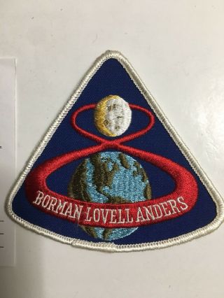 Vintage Lion Brothers Apollo 8 Patch Rare With Paperwork.