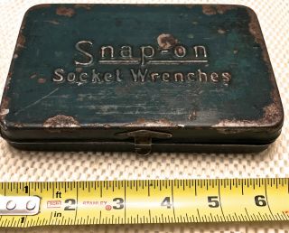 Vintage Snap - On 1/4 " Socket Wrenches Metal Case Only