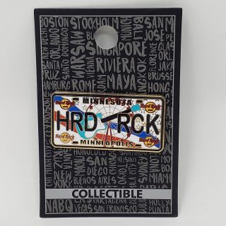 Hard Rock Cafe Minnesota Minneapolis License Plate Pin Nip Usa Seller
