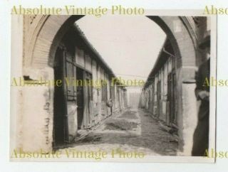 Old Photograph Chinese Stables ? Shanghai China Vintage 1930s