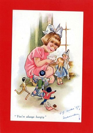 Children - Vintage Postcard,  ? Nina Brisley Unsigned?