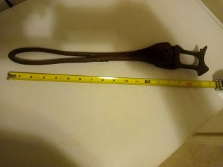 Antique Cast Iron Barbed Wire Fence Stretcher Farm Tool