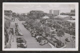 1954 Mombasa Kenya Real Photo Postcard Street Scene Africa The Motor Mart