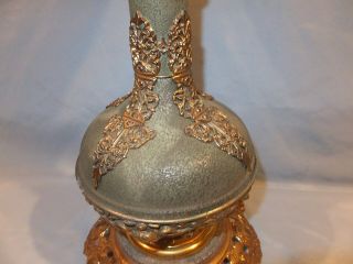 Large 1890 ' s B&H Bradley and Hubbard Banquet oil lamp 3