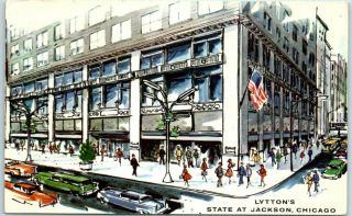 Chicago Il Postcard Henry C.  Lytton & Co.  Dept.  Store Artist 