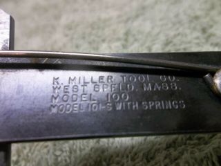 Vintage K.  Miller Tool Co.  Model 101 - S Wire Cutters Stripper with spring 4
