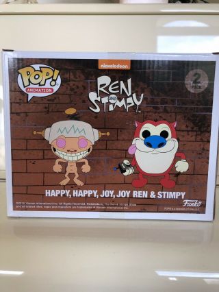 Funko Pop Ren and Stimpy Happy,  Happy,  Joy,  Joy LE 2500 SDCC Rare 3