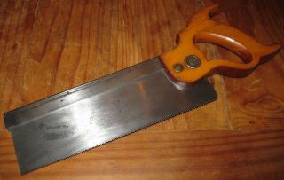 Vintage Disston Toronto Canada No 4 Back Saw,  10 " With 13 Ppi,  Hand Sharpened