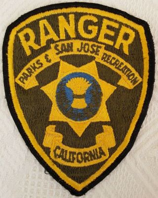 Vtg 5 " Embroidered Patch Ranger Parks & Recreation San Jose,  California