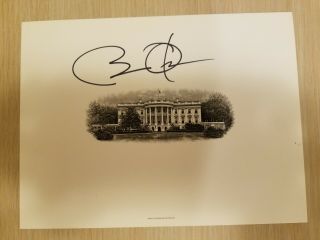 President Barack Obama Signed White House Engraving