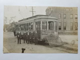 1904 - 1918 Rppc Photo Postcard Electric Trolley Car Luna Park Brooklyn Ny Nr
