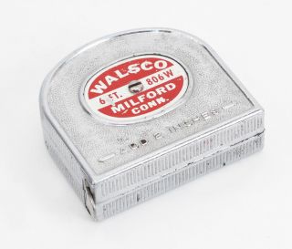 Vintage Walsco 806w Tape Measure - 6 " Feet Made In Usa