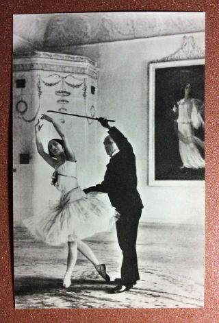 Old Russian Photo Postcard Rus Ballet Prima Ballerina Pavlova & Enrico Ceccheti