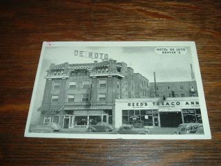 Vintage Denver Postcards 1900 ' s Cherrelyn Horse Car and 1940 ' s Hotel De Soto 2