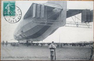 Zeppelin Airship/dirigible 1913 French Aviation Postcard - Luneville,  Vu D 