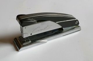 Very Rare Vintage Rexel Comet Desk Stapler Art Deco/machine Age Chrome