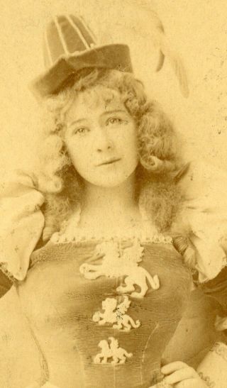 ANTIQUE 1893 CARTE DE VISTE (CDV) OF MARIE TEMPEST 