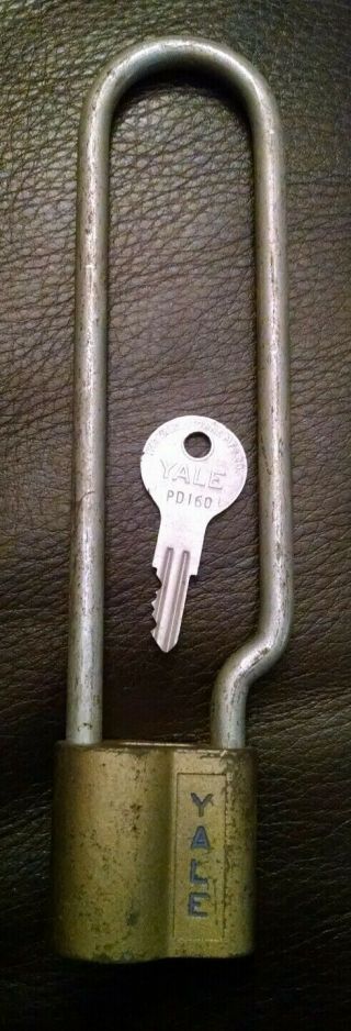 Vintage Antique Yale & Towne Bicycle Padlock Lock With Key Made In Usa