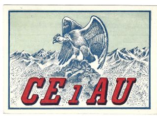 Qsl 1947 Chile Condor Bird Radio Card