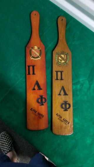 Vtg Fraternity Old Hickory Wooden Paddle - University Of Illinois Pi Lambda Phi