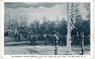 Ten Mile River Queens Boy Scout Camp Man Impressive Retreat 1940 Ny