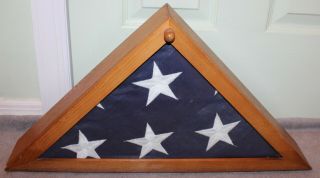 Vintage Us Flag Burial Funeral In Display Case