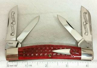 Standard Knife Co.  Patrick Henry Continental Congress Knife,  Jig Red Bone,  1997