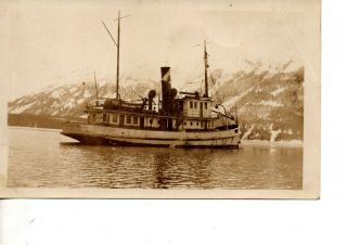 Rppc Early Alaska Boat Ship James Fornance Ship Wrecked Later 929