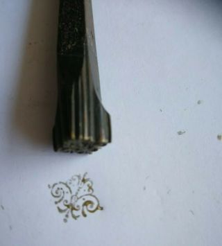 Antique Bookbinding Gilding Tool Leather Brass P Souze Paris