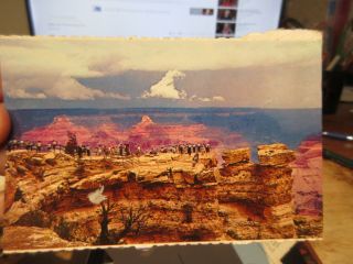 Vintage Old Postcard Arizona Grand Canyon National Park Mather Point Lookout Az