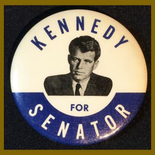 1964 Robert Kennedy Campaign Pinback Pin Button Senator Large 3.  5 " Estate Fresh