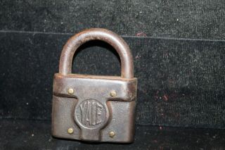 Antique Yale Padlock No Key Steel 3