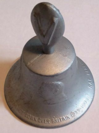 Ww2 Raf Benevolent Fund Victory Bell Downed German Aircraft Metal Churchill
