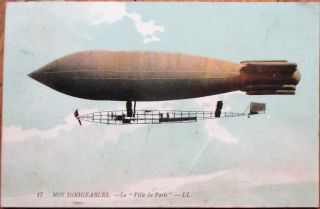Airship/dirigible French Aviation 1910 Postcard: Le Dirigeable,  