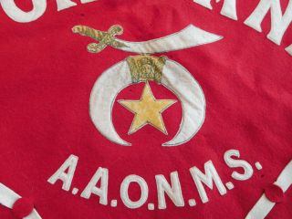 Vintage 1920 Portland Shriners Banner Flag AAONMS A.  A.  O.  N.  M.  S. 5