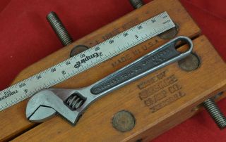 Vintage Crescent Tool Co.  4 " Adjustable Wrench Drop Forged Jamestown,  N.  Y.  Usa