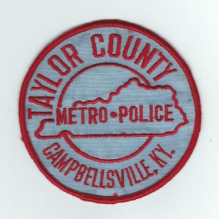 Vintage Campbellsville,  Kentucky Metro Police (cheese Cloth Back) Patch