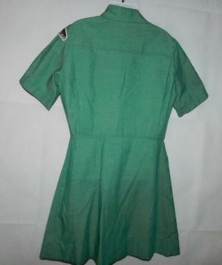 VTG 50 ' s Girl Scout Uniform Dress with Bow tie sash pins and badges sz 8 8