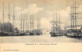 Tall Ships At The Lumber Wharves Bridgewater Nova Scotia Shp 369