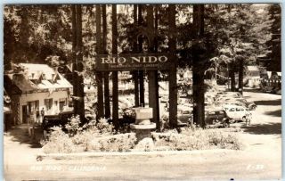 Rppc Rio Nido,  California Ca Street Scene Russian River Sonoma County 1947